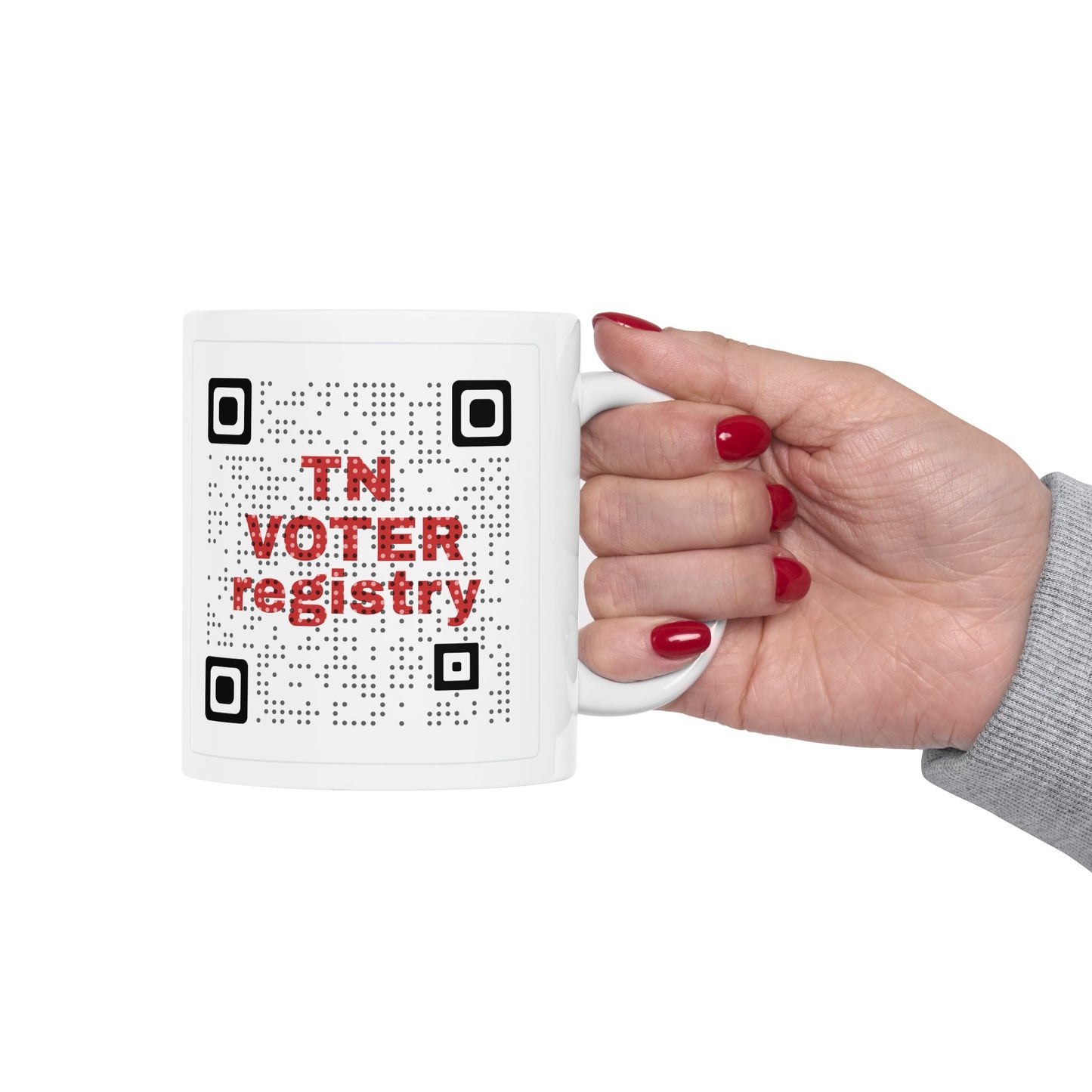 Ceramic Mug — 'TN Voter Registry' QR Code TN 2026