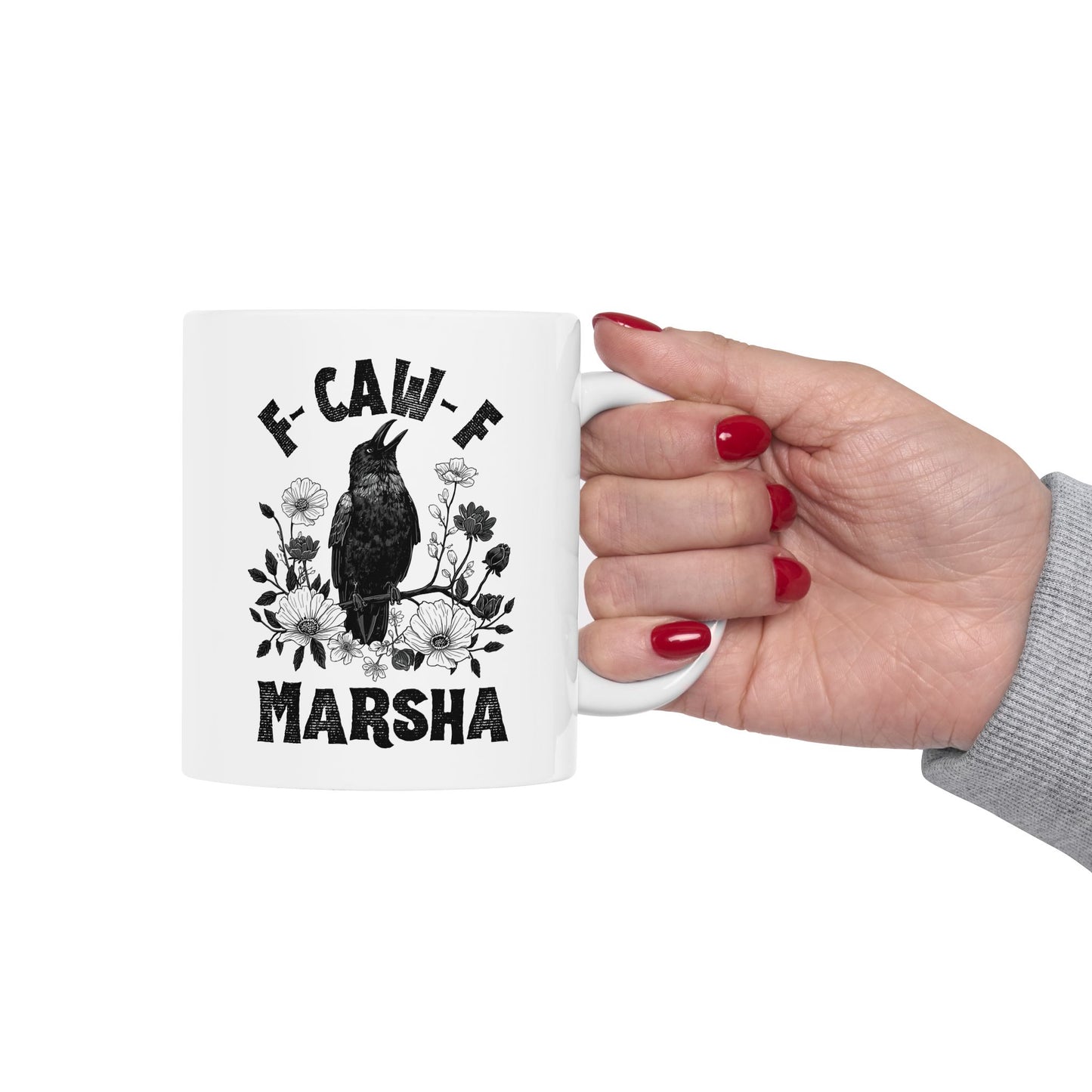 "F-CAW-F Marsha" Ceramic Coffee Mug | Anti-Marsha Blackburn TN 2026
