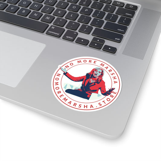 "No More Marsha" Logo Kiss-Cut Sticker | TN 2026 Anti-Marsha Blackburn