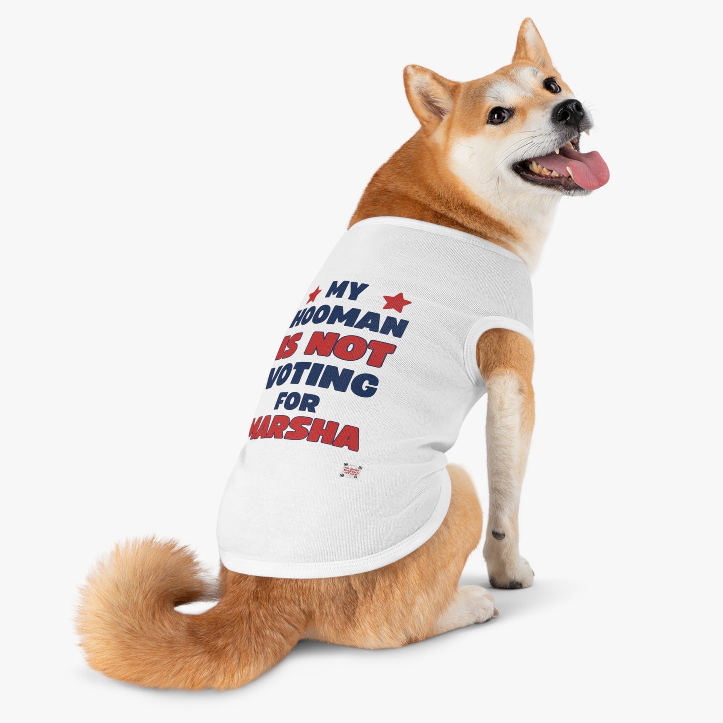"My Hooman is Not Voting for Marsha" Anti-Marsha Blackburn Dog Tank Top – TN 2026