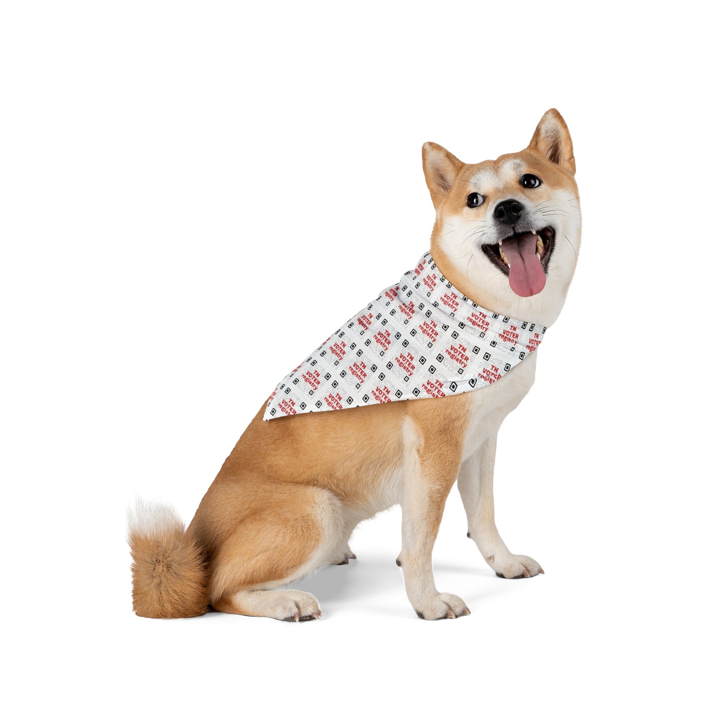 Tennessee Voter Registration QR Code Dog Bandana | TN 2026
