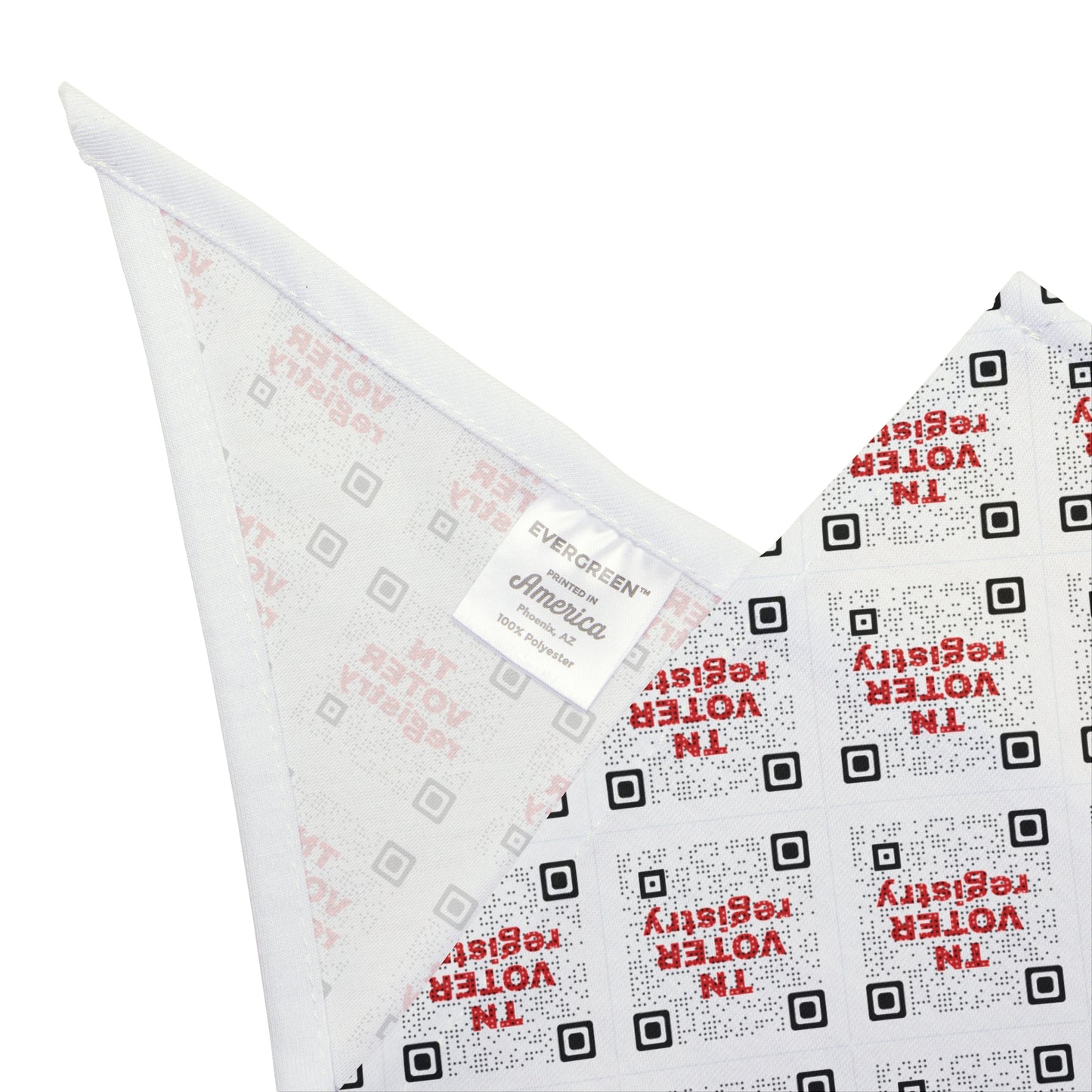 Tennessee Voter Registration QR Code Dog Bandana | TN 2026