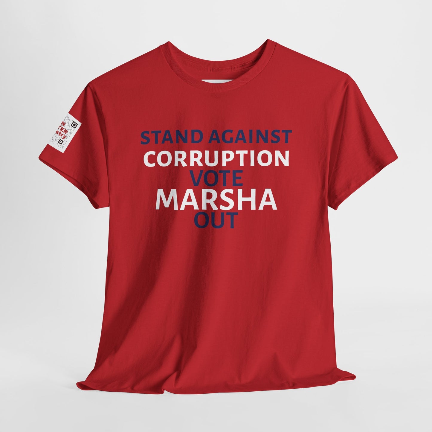 "Stand Against Corruption, Vote Marsha Out" Anti-Marsha Blackburn T-Shirt | TN 2026