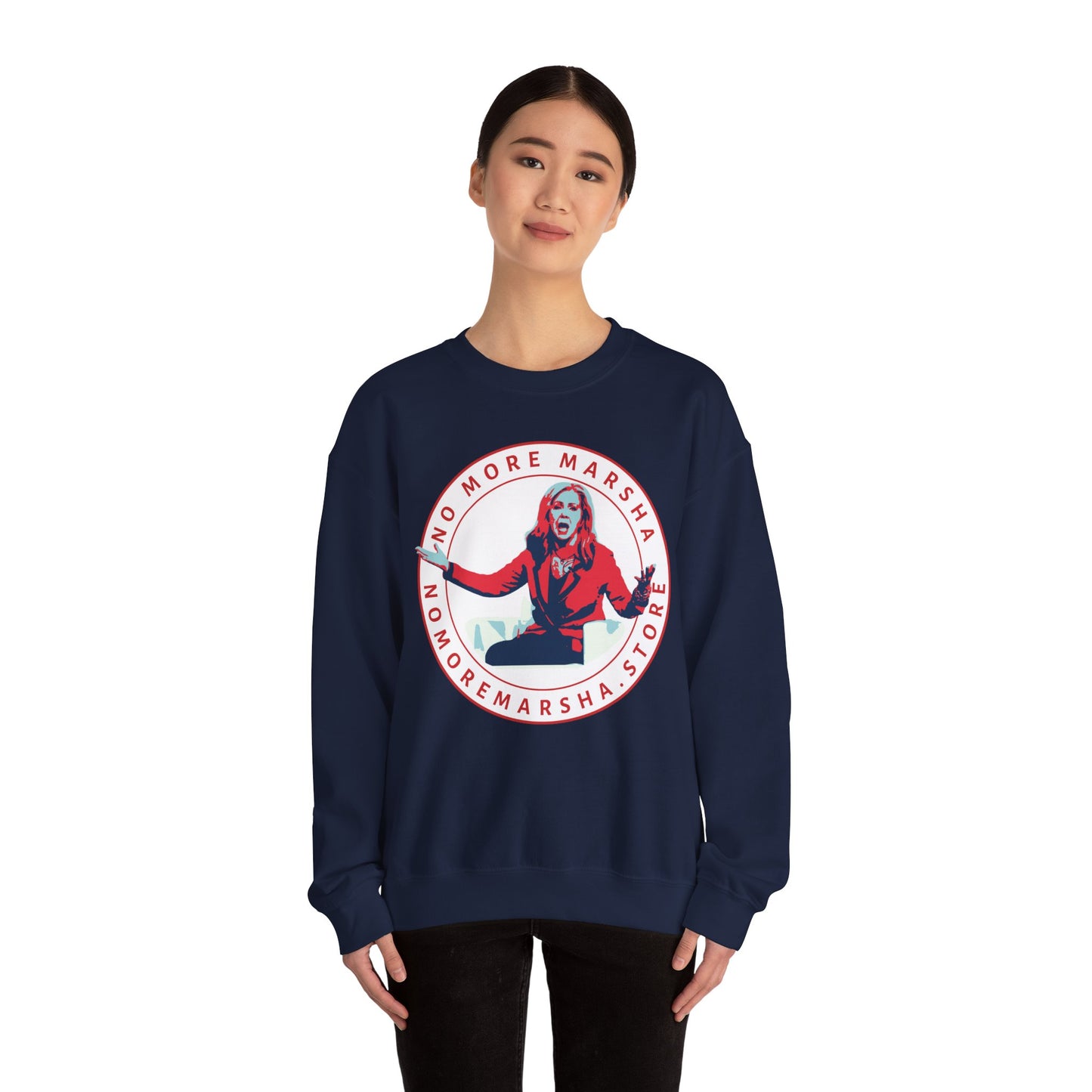 "No More Marsha" Logo Crewneck Sweatshirt | TN 2026 Anti-Marsha Blackburn