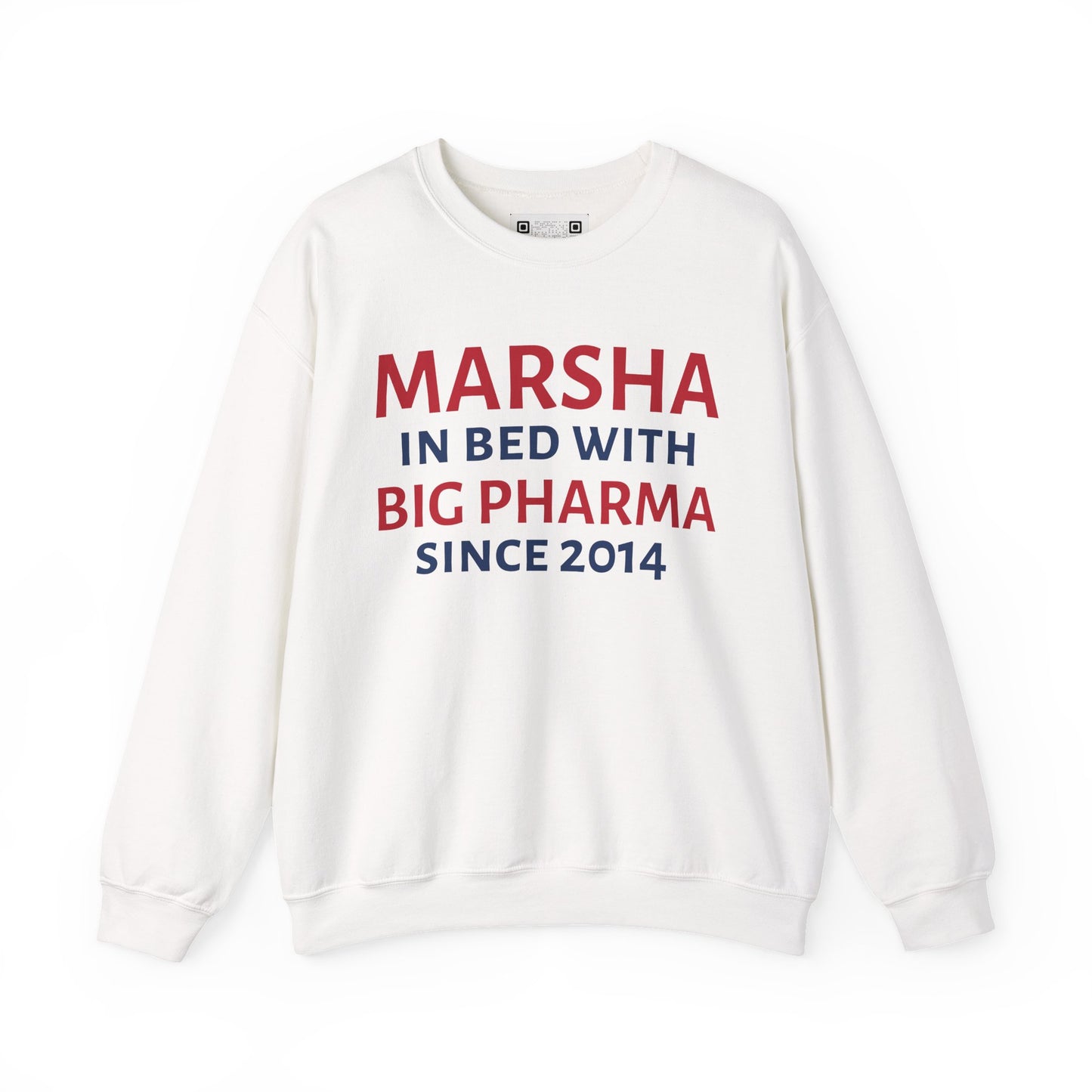"Marsha in Bed with Big Pharma" Anti-Marsha Blackburn Sweatshirt | TN 2026
