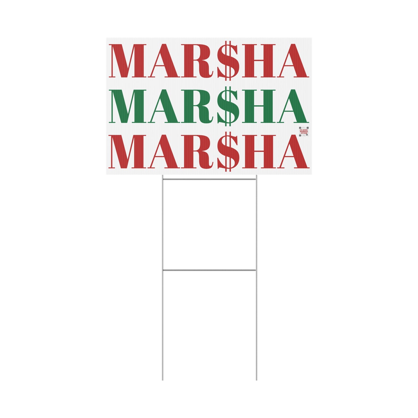 MAR$HA MAR$HA MAR$HA Yard Sign - Tennessee Governor Election Campaign 2026