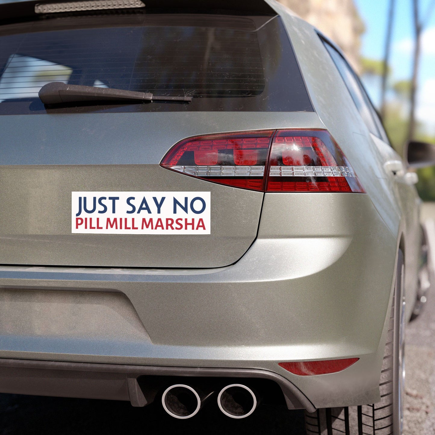 "Just Say No Pill Mill Marsha" Anti-Marsha Blackburn Car Magnet | TN 2026