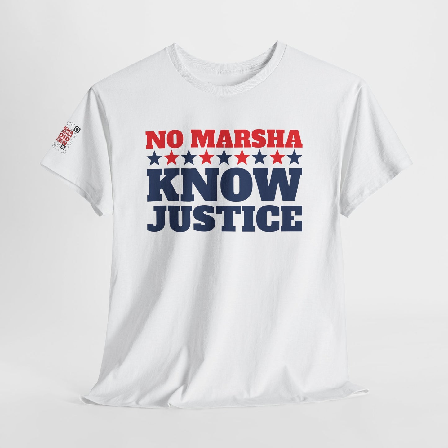 "No Marsha, Know Justice" Anti-Marsha Blackburn T-Shirt | TN Governor Election 2026