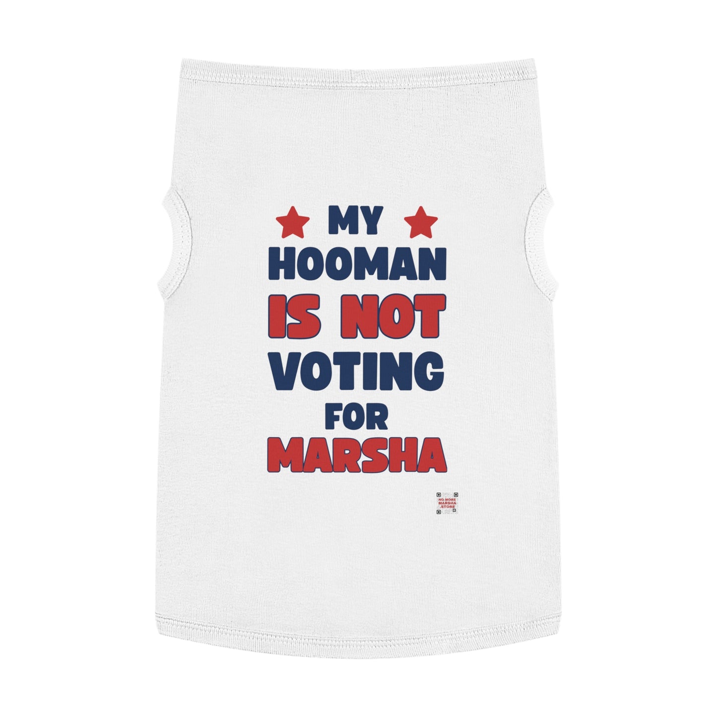 "My Hooman is Not Voting for Marsha" Anti-Marsha Blackburn Dog Tank Top – TN 2026