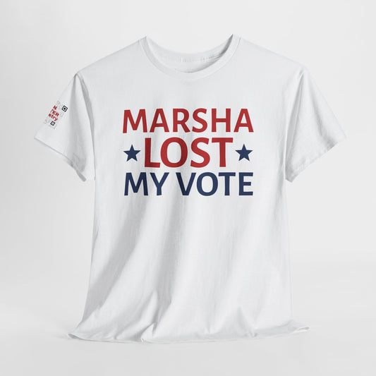 "Marsha Lost My Vote" Anti-Marsha Blackburn T-Shirt | TN Governor Election 2026