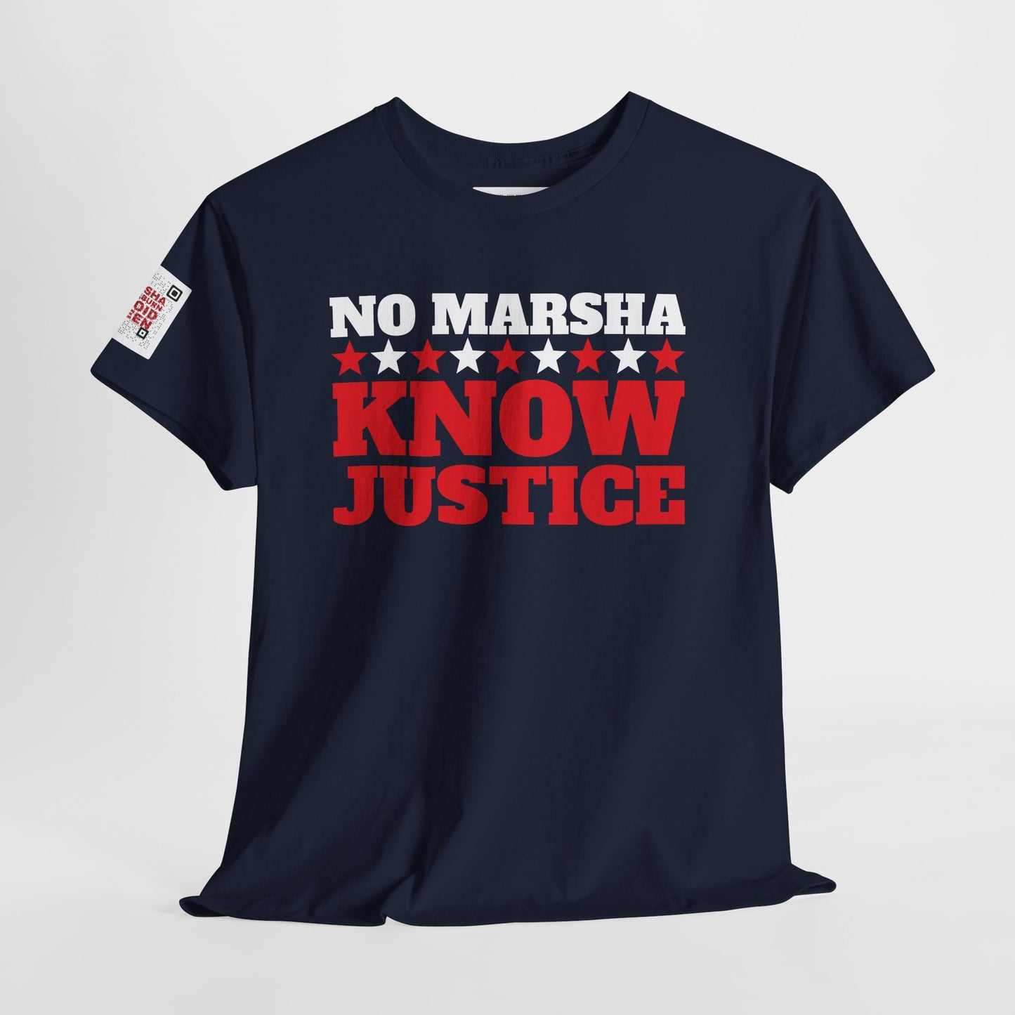 "No Marsha, Know Justice" Anti-Marsha Blackburn T-Shirt | TN Governor Election 2026
