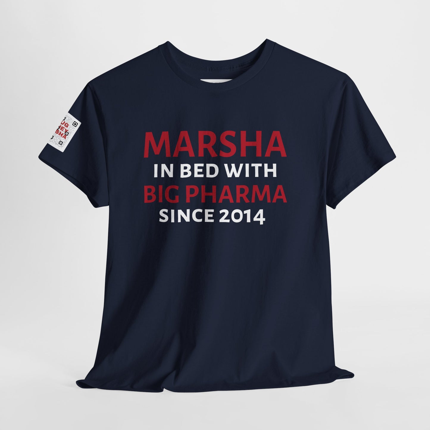 "Marsha in Bed with Big Pharma" Anti-Marsha Blackburn T-Shirt | TN 2026