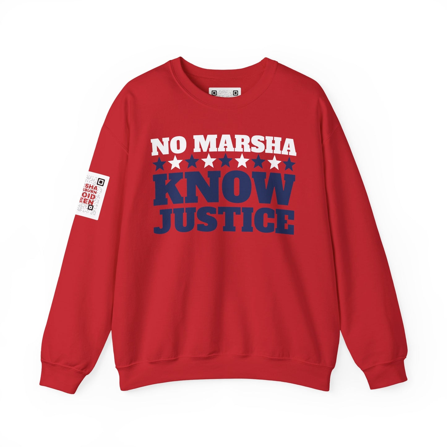 "No Marsha, Know Justice" Anti-Marsha Blackburn Sweatshirt | TN Governor Election 2026