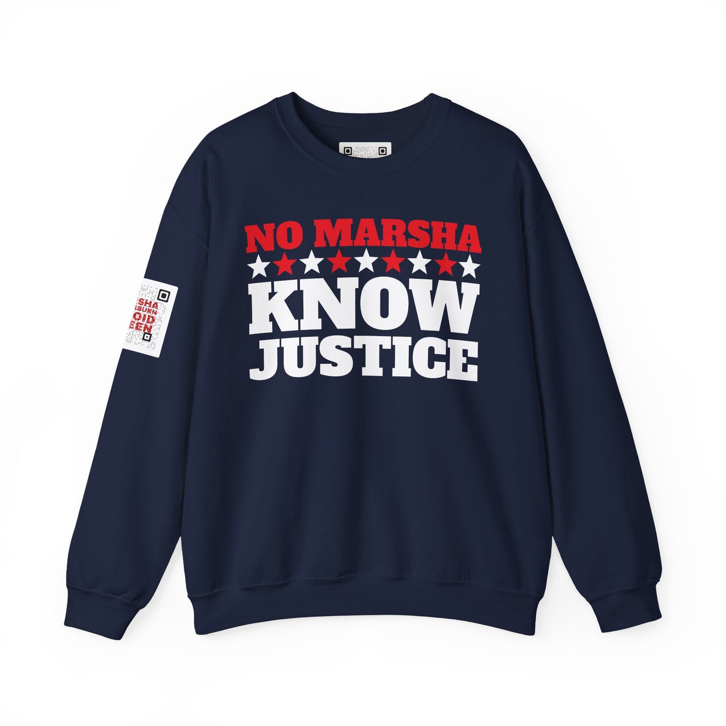 "No Marsha, Know Justice" Anti-Marsha Blackburn Sweatshirt | TN Governor Election 2026