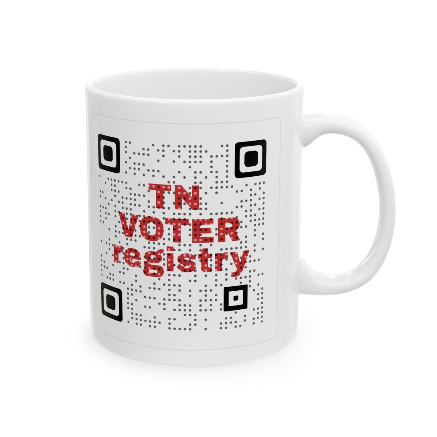 Ceramic Mug — 'TN Voter Registry' QR Code TN 2026