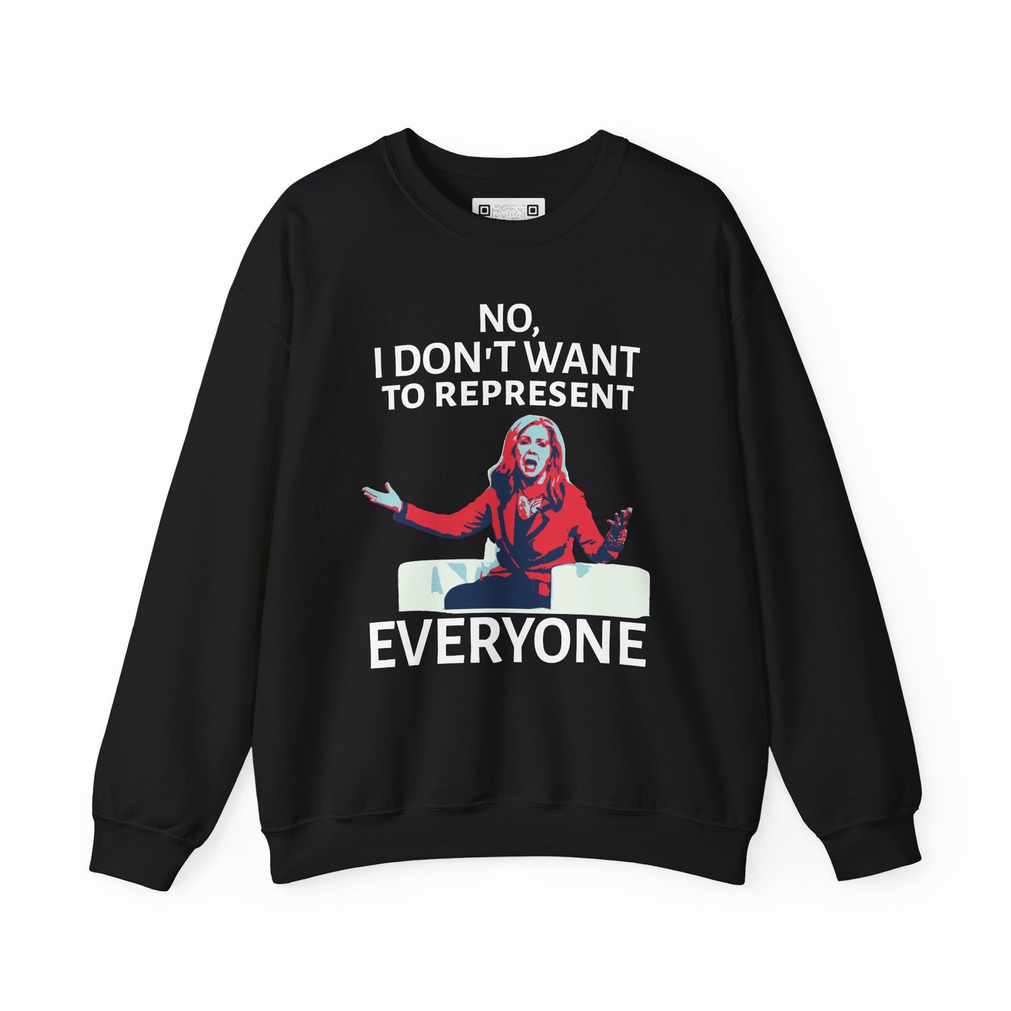 "Don't Want to Represent Everyone" Anti-Marsha Blackburn Meme Crewneck Sweatshirt – TN 2026