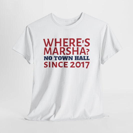 WHERE’S MARSHA? Unisex Crewneck T-Shirt - Tennessee Governor Election Campaign 2026