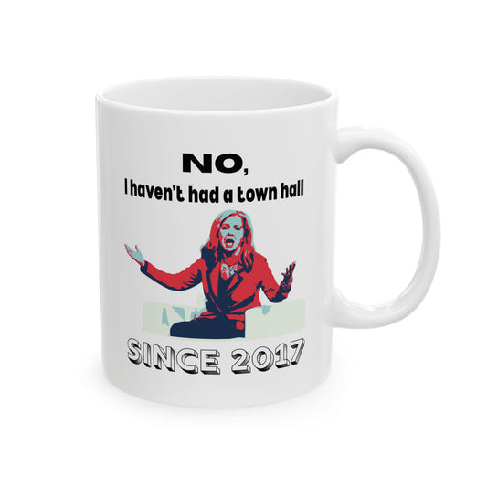 "No Town Hall Since 2017" Anti-Marsha Blackburn Ceramic Mug | TN 2026