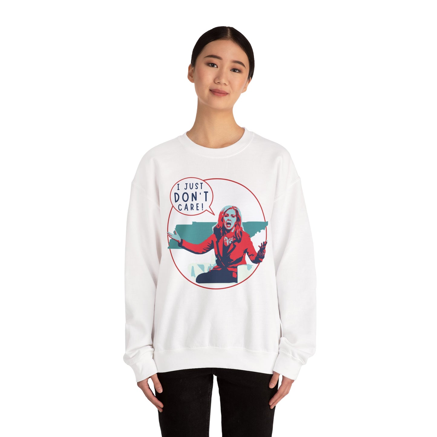 "I Just Don't Care" Anti-Marsha Blackburn Sweatshirt | TN 2026
