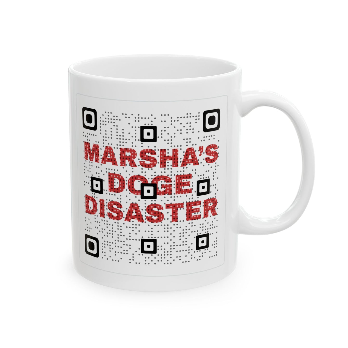 Marsha's DOGE Disaster QR Code Mug – Anti-Marsha Blackburn TN 2026