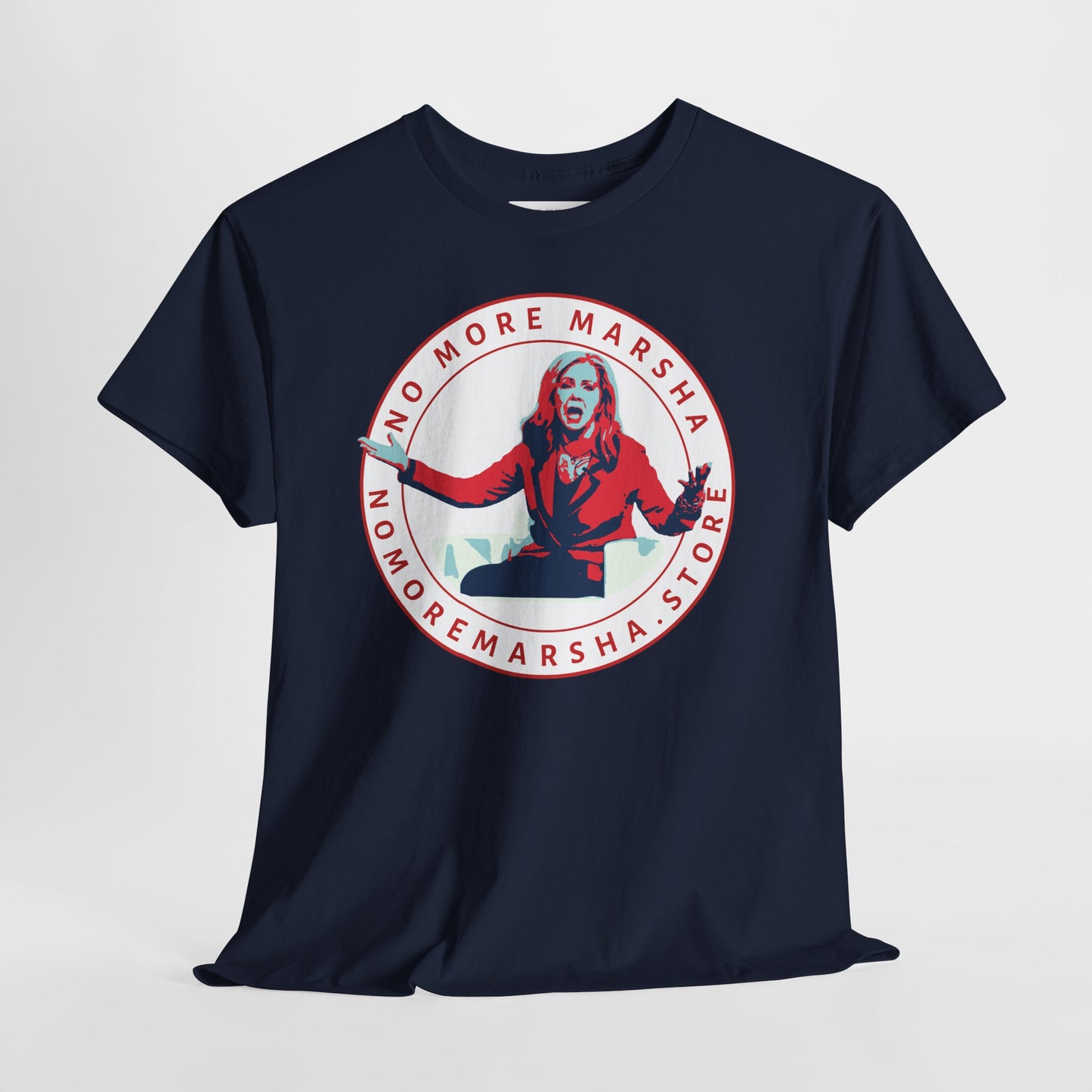 "No More Marsha" Logo Graphic Tee | TN 2026 Anti-Marsha Blackburn T-Shirt