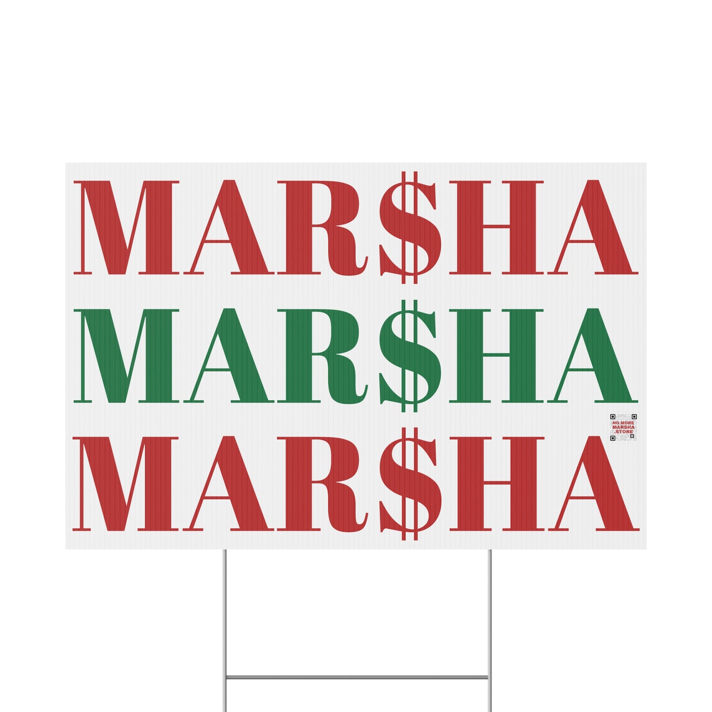 MAR$HA MAR$HA MAR$HA Yard Sign - Tennessee Governor Election Campaign 2026