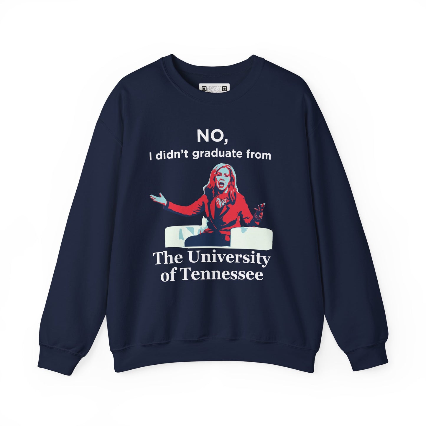 Navy Blue sweatshirt with a Marsha Blackburn graphic and white text.