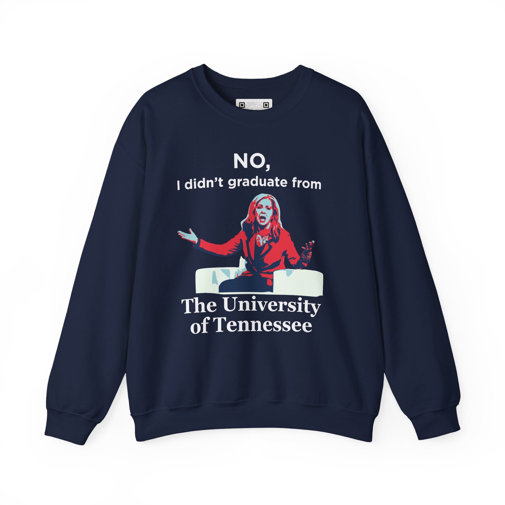 Navy Blue sweatshirt with a Marsha Blackburn graphic and white text.