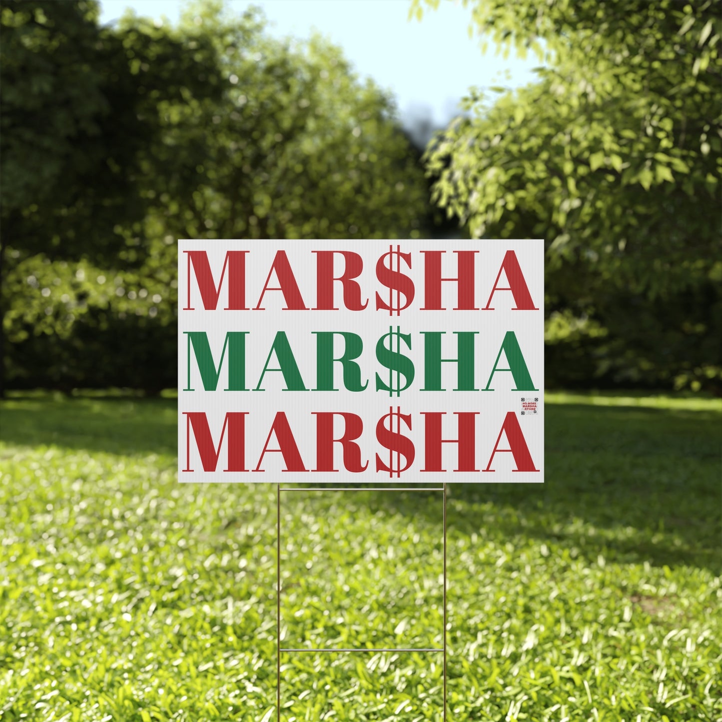 MAR$HA MAR$HA MAR$HA Yard Sign - Tennessee Governor Election Campaign 2026