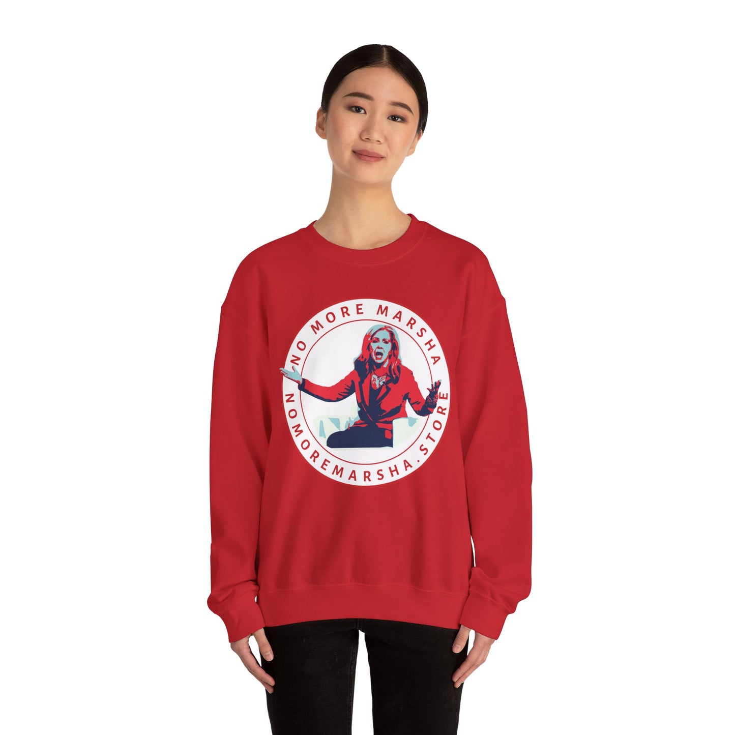 "No More Marsha" Logo Crewneck Sweatshirt | TN 2026 Anti-Marsha Blackburn