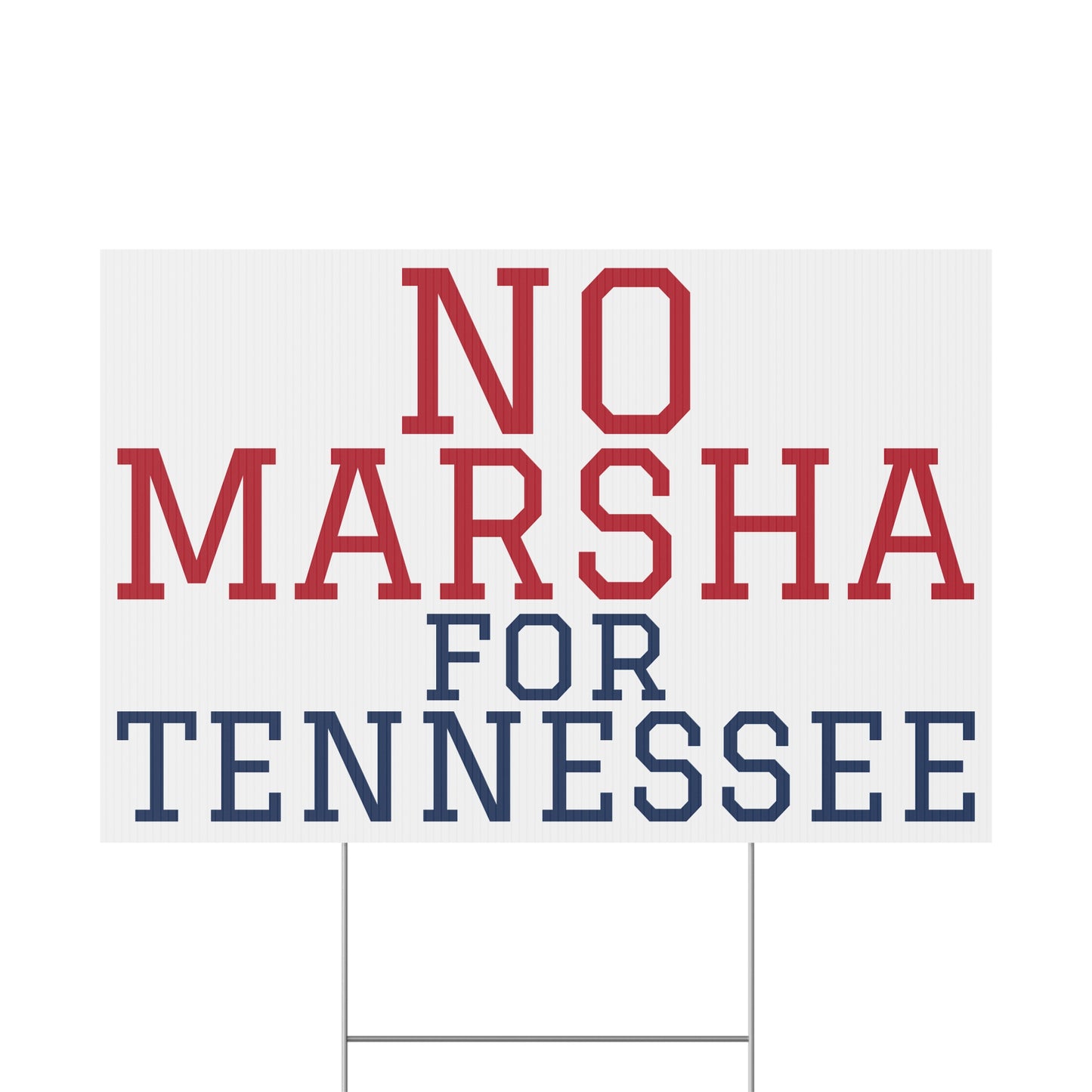 "No Marsha for Tennessee" Yard Sign | Anti-Marsha Blackburn TN 2026 Election