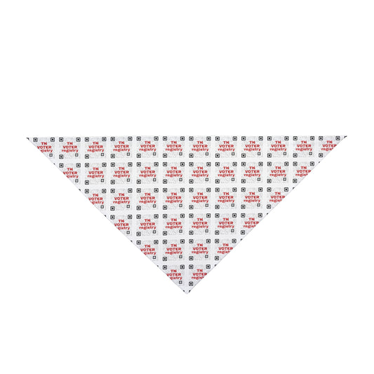 Tennessee Voter Registration QR Code Dog Bandana | TN 2026