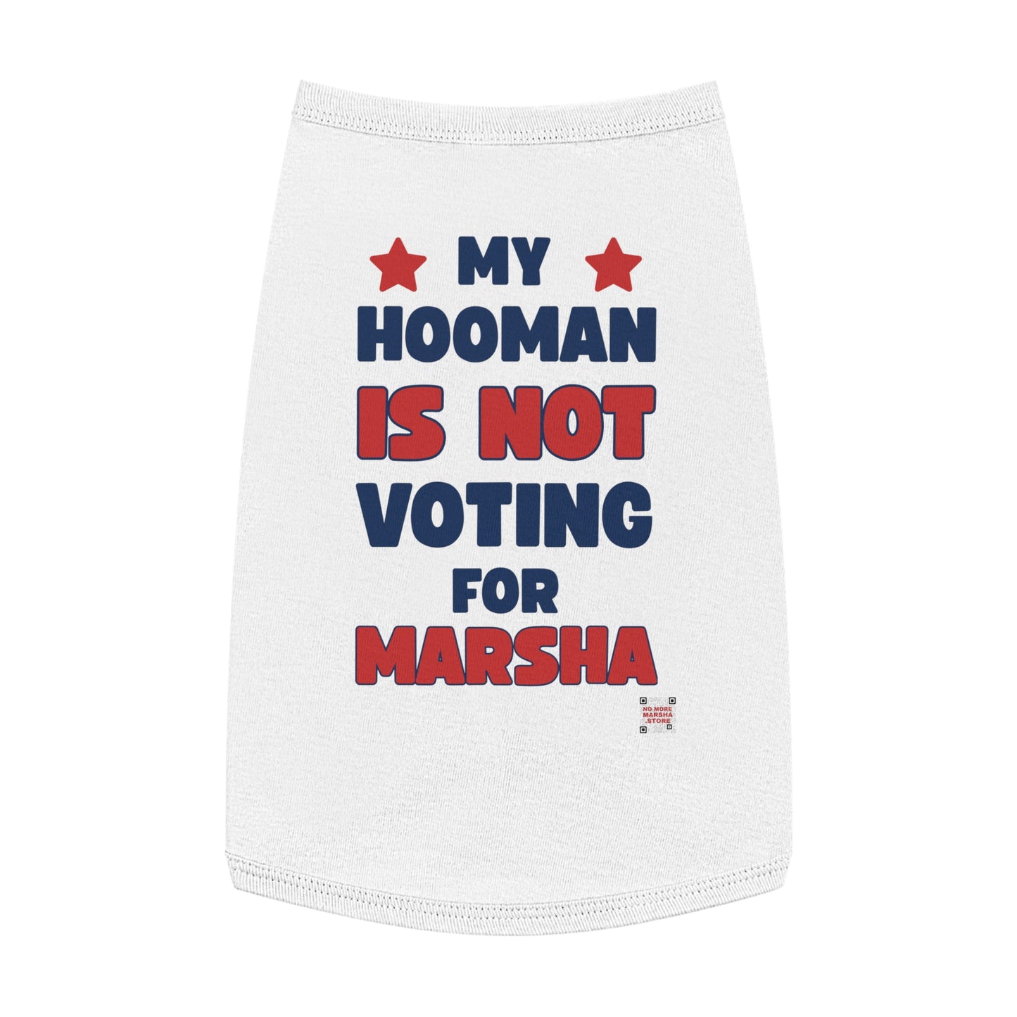 "My Hooman is Not Voting for Marsha" Anti-Marsha Blackburn Dog Tank Top – TN 2026