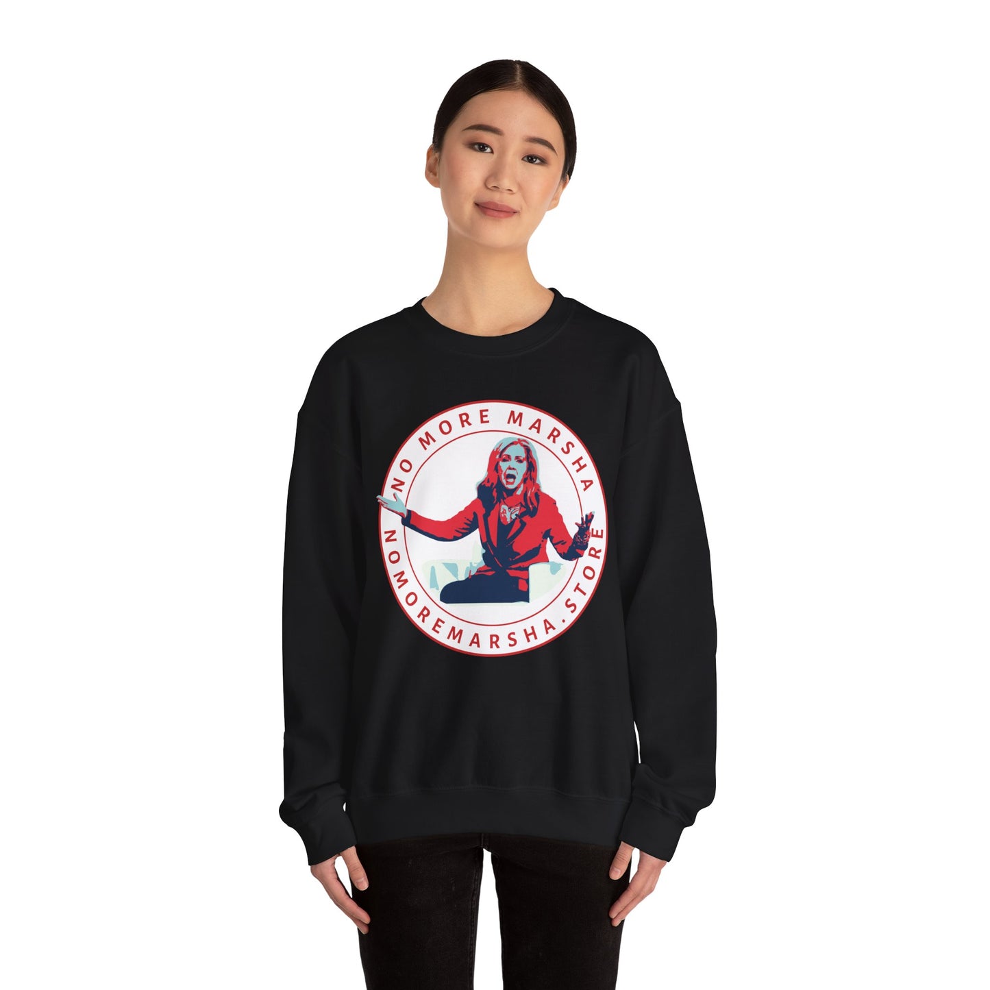 "No More Marsha" Logo Crewneck Sweatshirt | TN 2026 Anti-Marsha Blackburn
