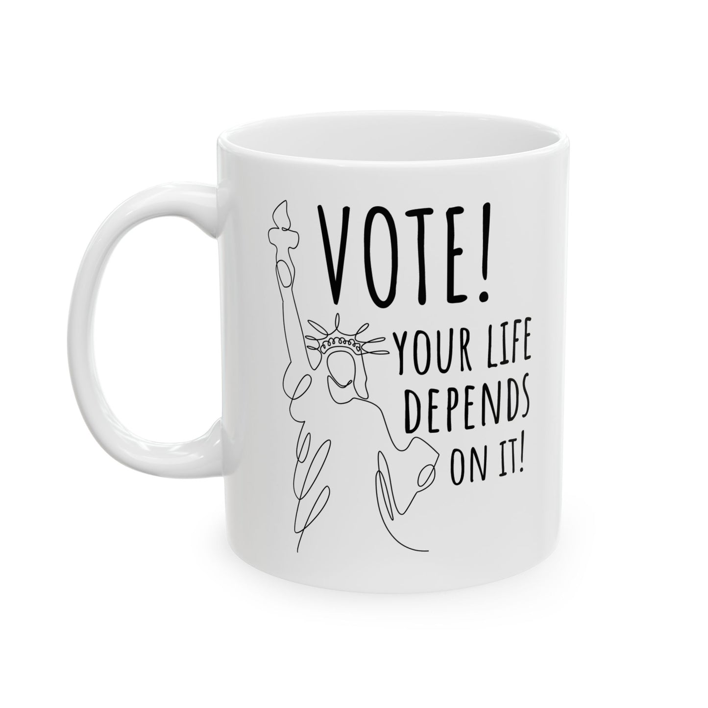Statue of Liberty 'Vote!' Coffee Mug — TN Governor Election 2026 | Political Ceramic Mug