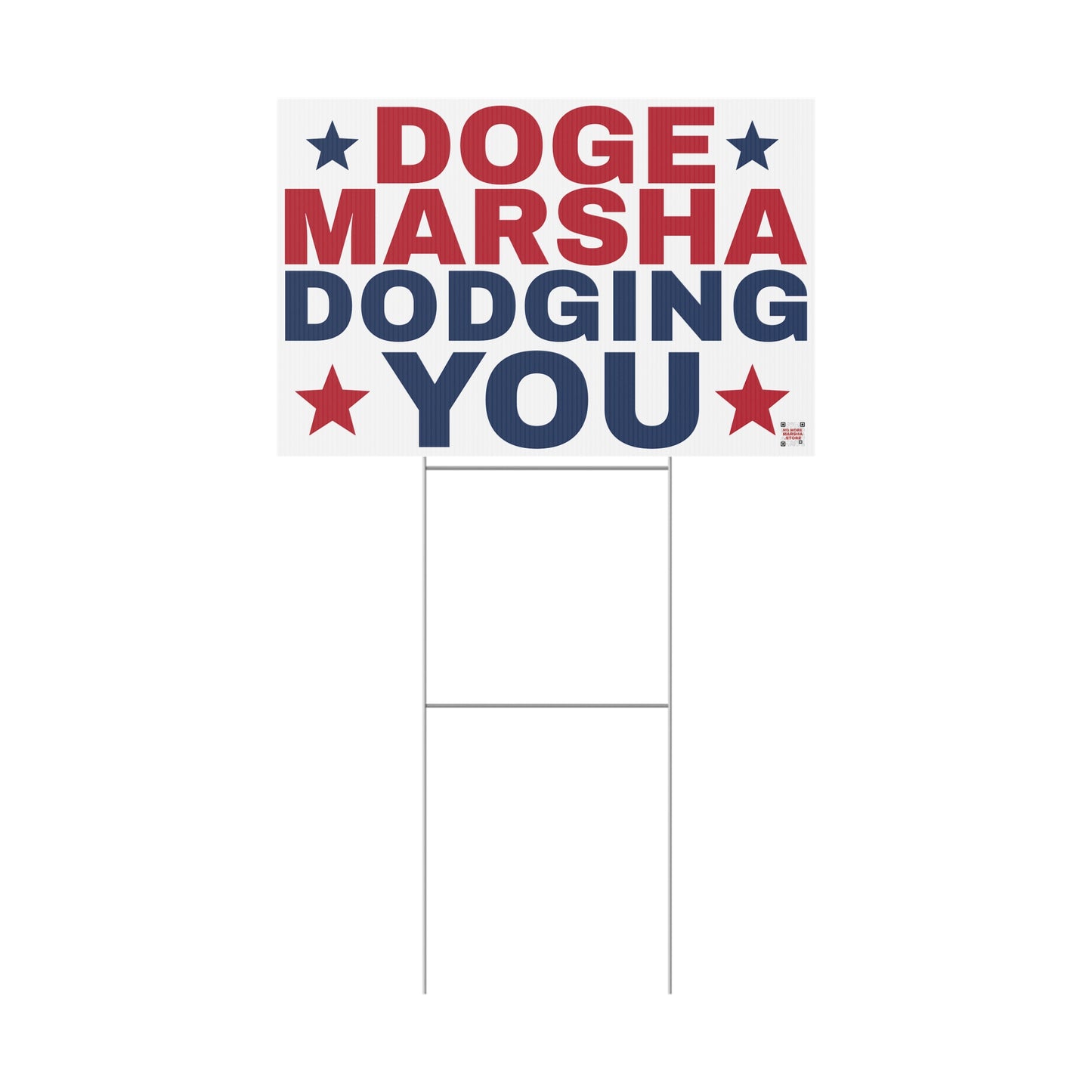"DOGE Marsha: Dodging You" Yard Sign | Anti-Marsha Blackburn TN 2026