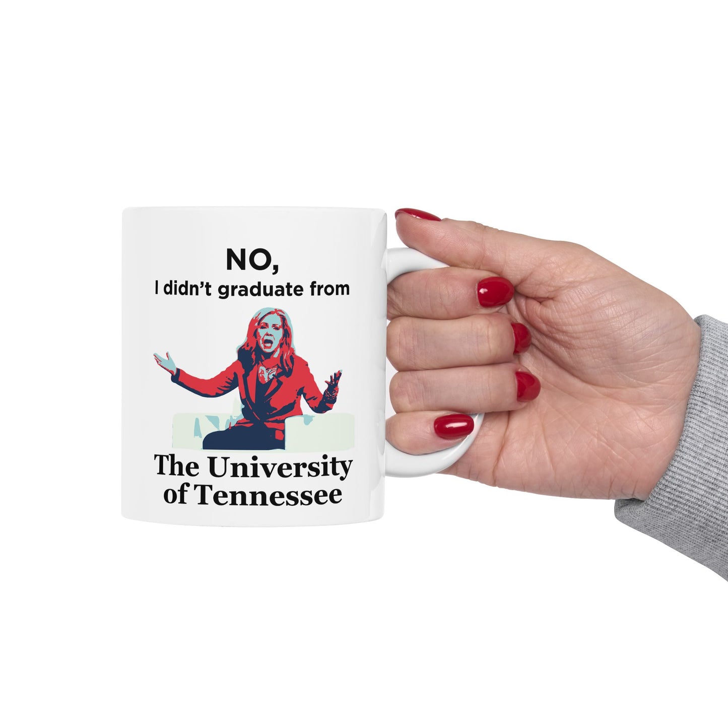 "Didn't Graduate from UT" Anti-Marsha Blackburn Ceramic Mug | TN 2026