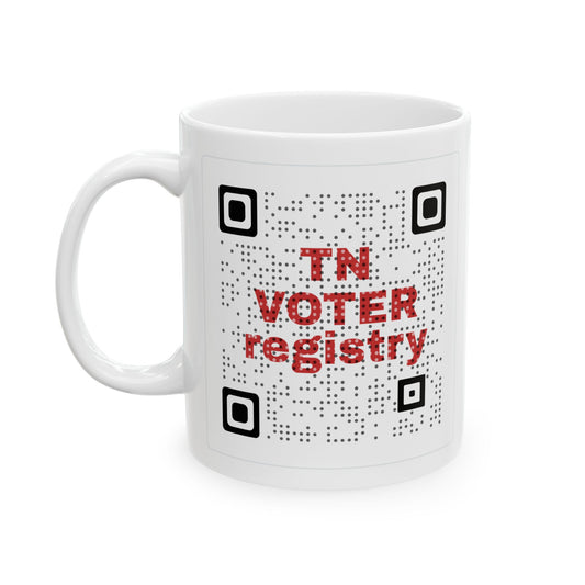 Ceramic Mug — 'TN Voter Registry' QR Code TN 2026