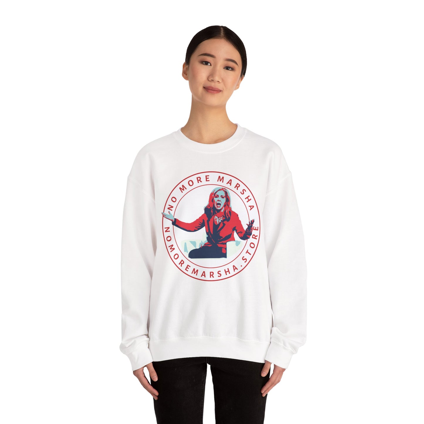 "No More Marsha" Logo Crewneck Sweatshirt | TN 2026 Anti-Marsha Blackburn