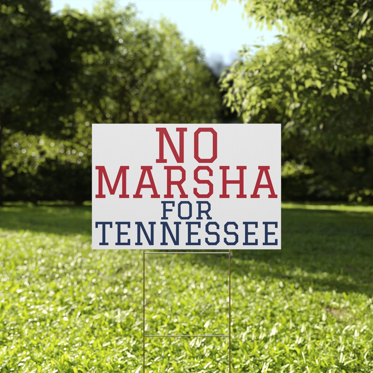 "No Marsha for Tennessee" Yard Sign | Anti-Marsha Blackburn TN 2026 Election