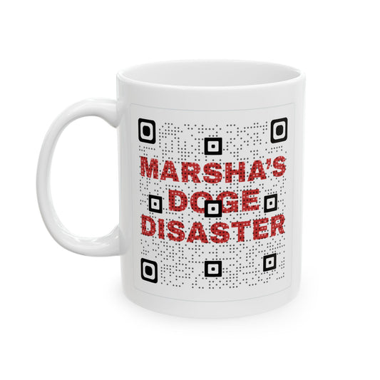 Marsha's DOGE Disaster QR Code Mug – Anti-Marsha Blackburn TN 2026
