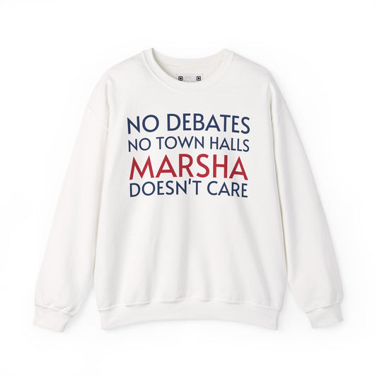 "No Debates, No Town Halls" Anti-Marsha Blackburn Sweatshirt | TN 2026