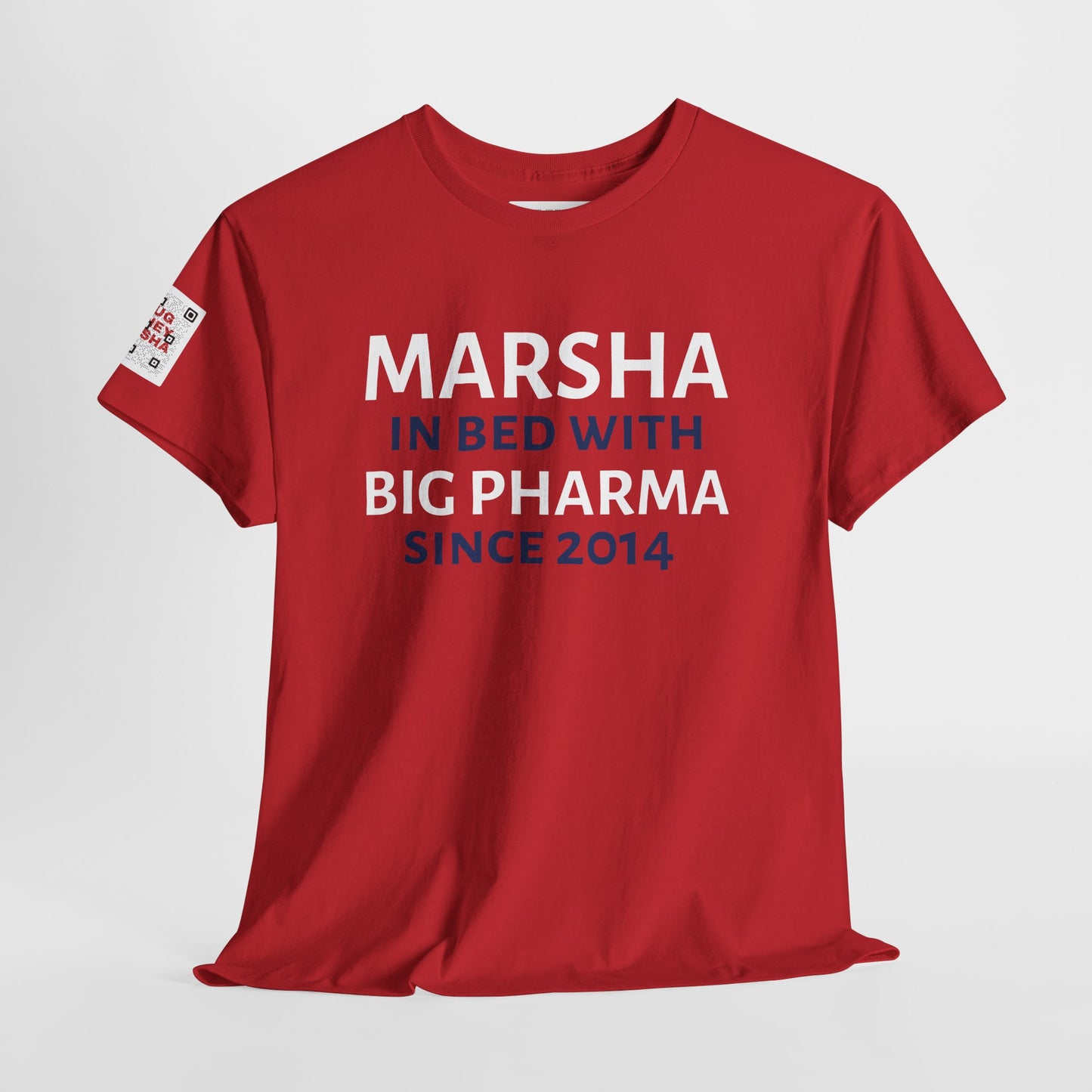 "Marsha in Bed with Big Pharma" Anti-Marsha Blackburn T-Shirt | TN 2026