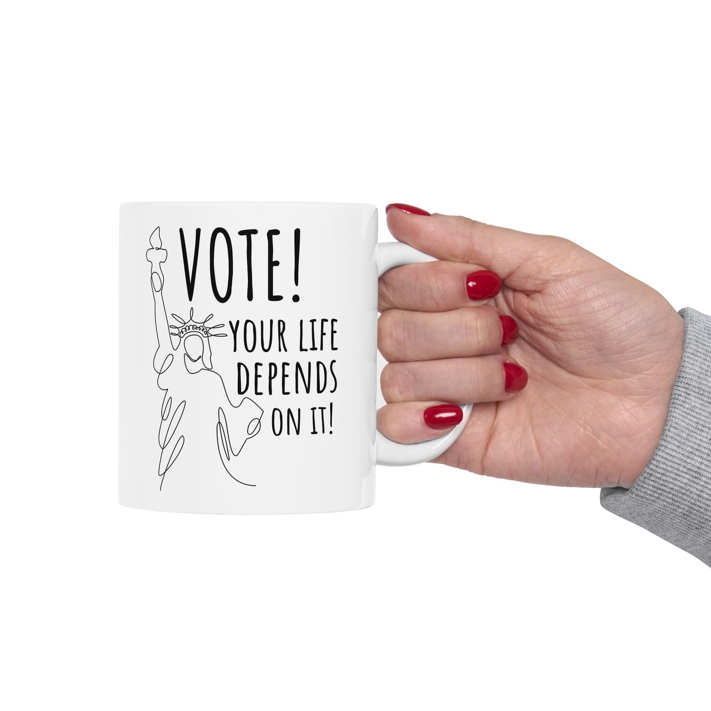 Statue of Liberty 'Vote!' Coffee Mug — TN Governor Election 2026 | Political Ceramic Mug