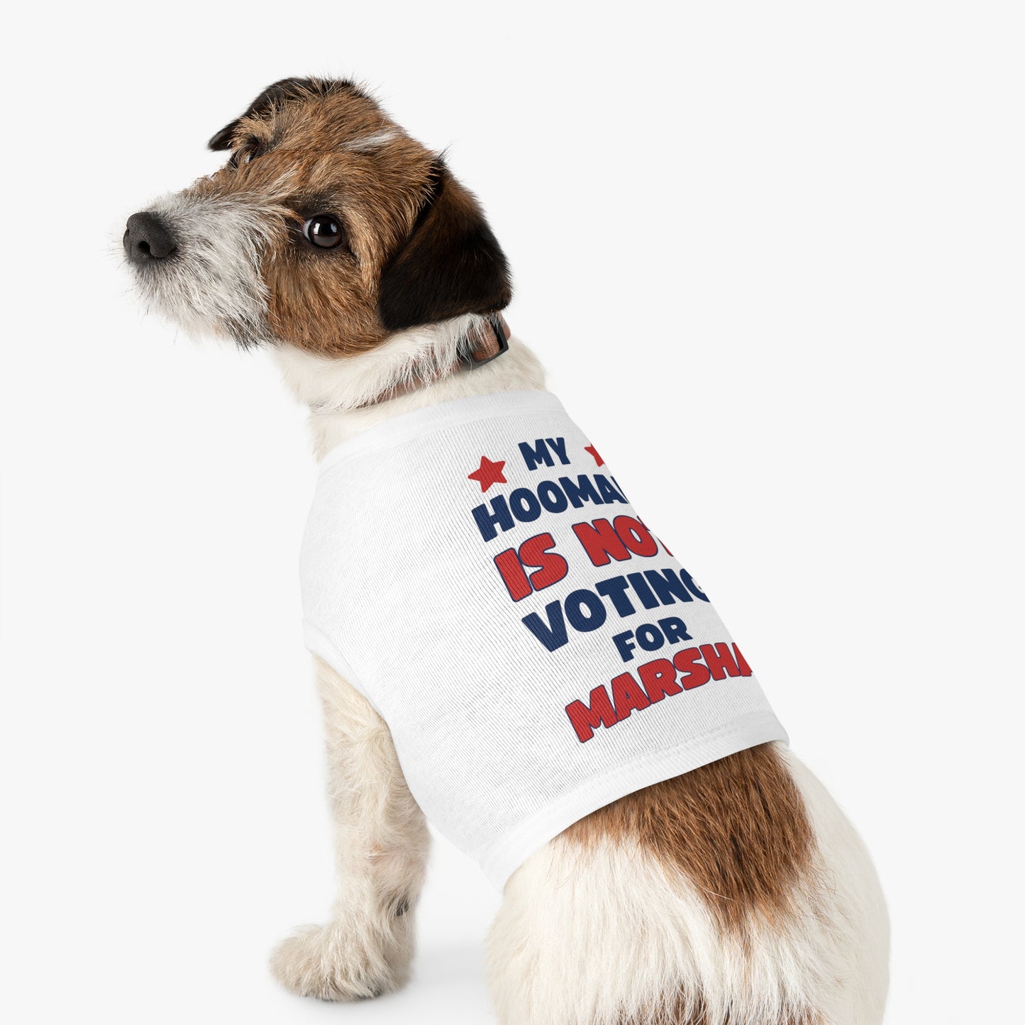 "My Hooman is Not Voting for Marsha" Anti-Marsha Blackburn Dog Tank Top – TN 2026