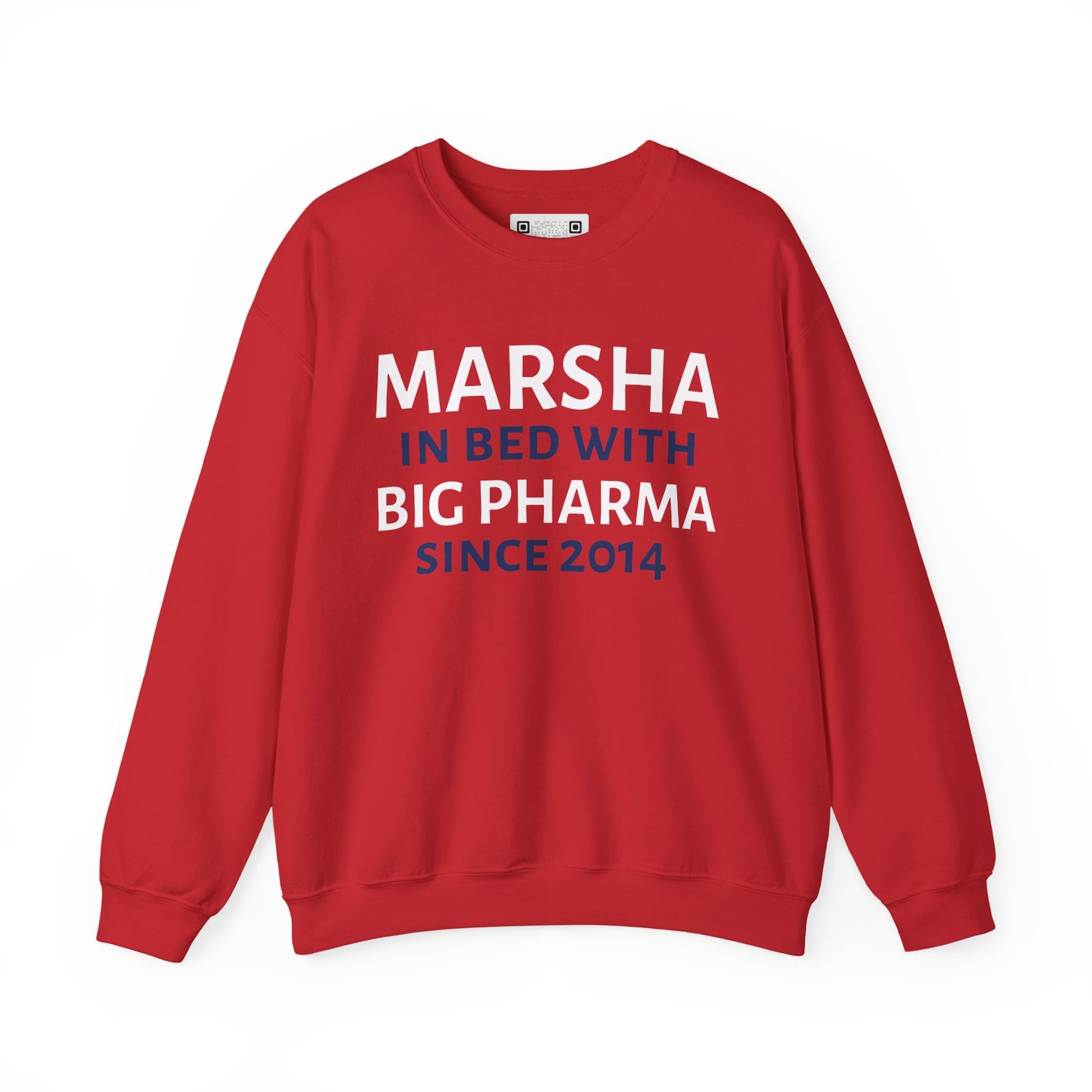 "Marsha in Bed with Big Pharma" Anti-Marsha Blackburn Sweatshirt | TN 2026