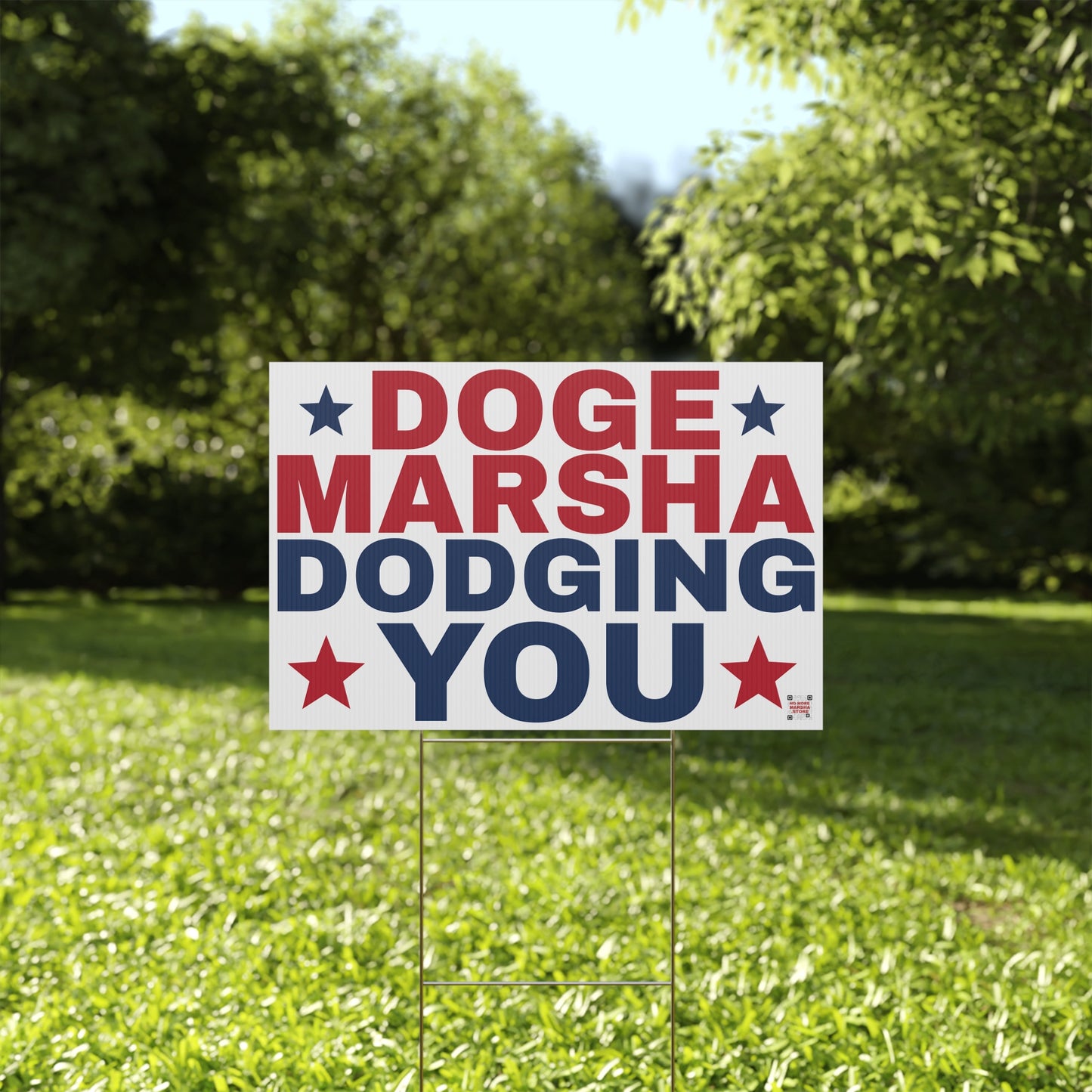 "DOGE Marsha: Dodging You" Yard Sign | Anti-Marsha Blackburn TN 2026