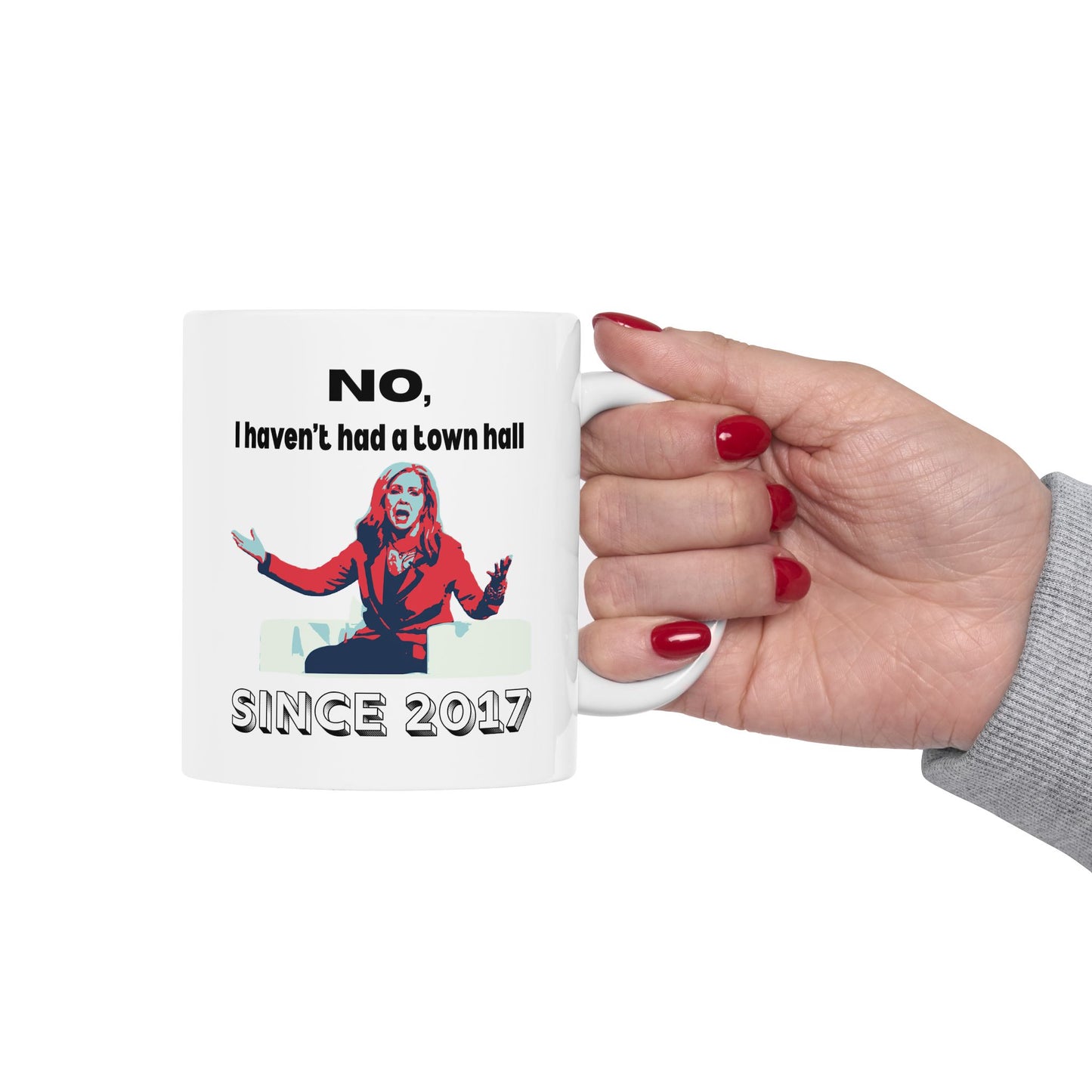 "No Town Hall Since 2017" Anti-Marsha Blackburn Ceramic Mug | TN 2026