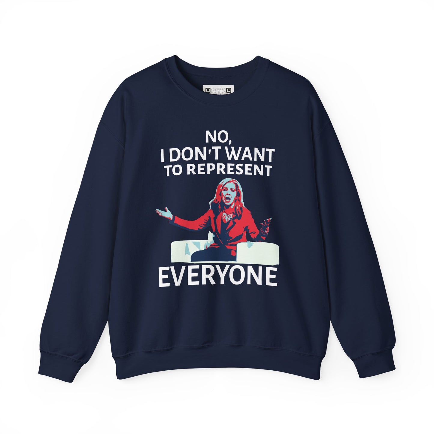 "Don't Want to Represent Everyone" Anti-Marsha Blackburn Meme Crewneck Sweatshirt – TN 2026