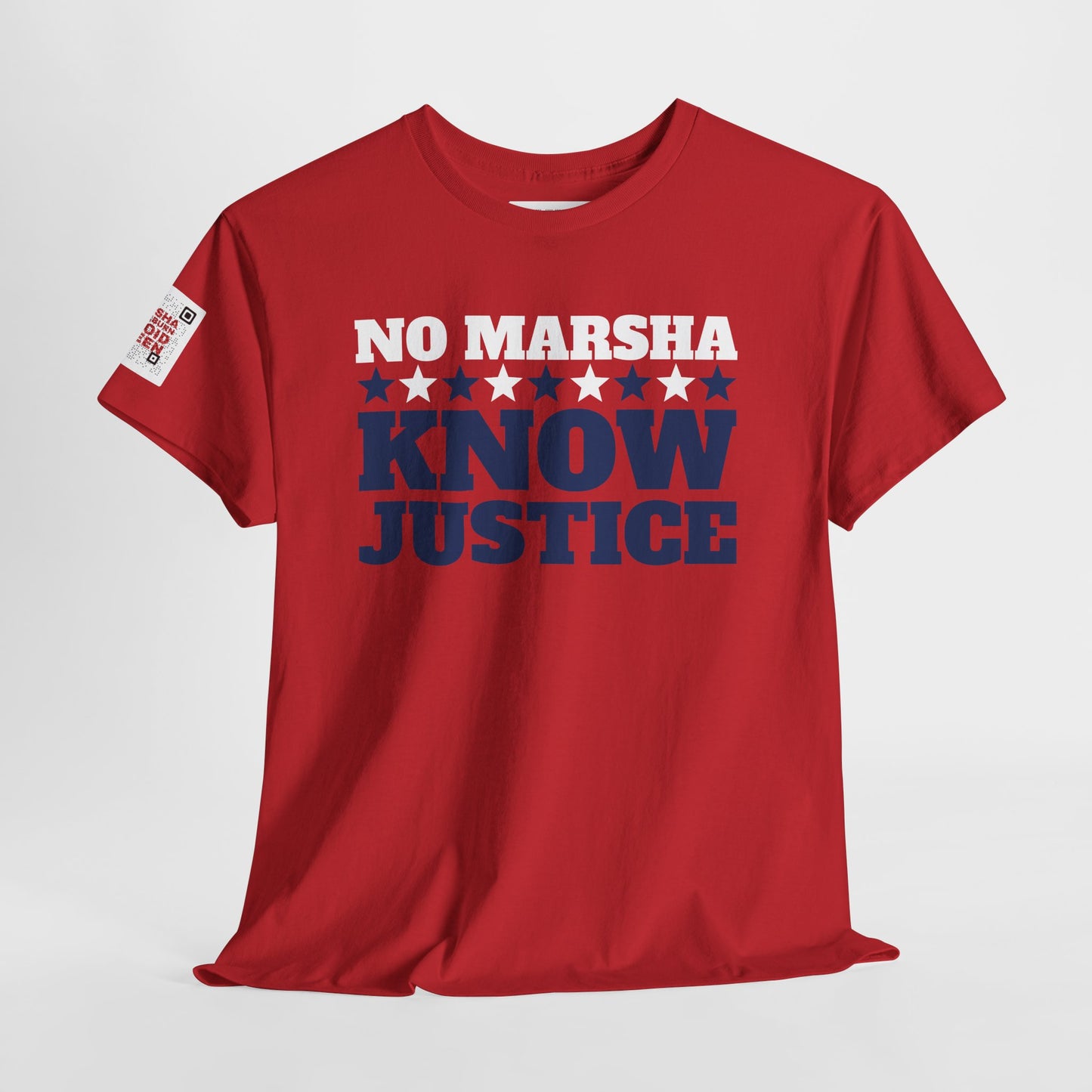"No Marsha, Know Justice" Anti-Marsha Blackburn T-Shirt | TN Governor Election 2026